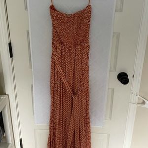 Altar’d State strapless orange dress